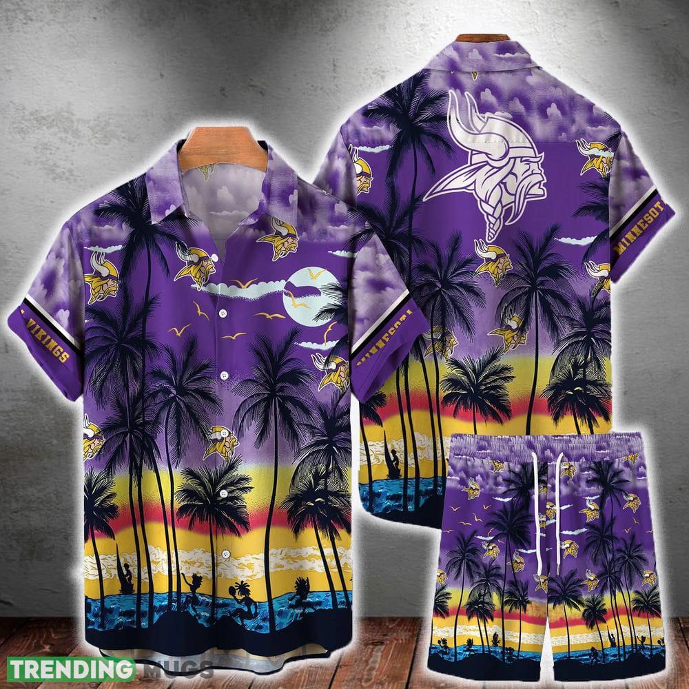 Minnesota Vikings NFL SAS Tropical Pattern Summer Beach Team Hawaiian Shirt And Short For Men Women Gift - Minnesota Vikings NFL SAS Tropical Pattern Summer Beach Team Hawaiian Shirt And Short For Men Women Gift