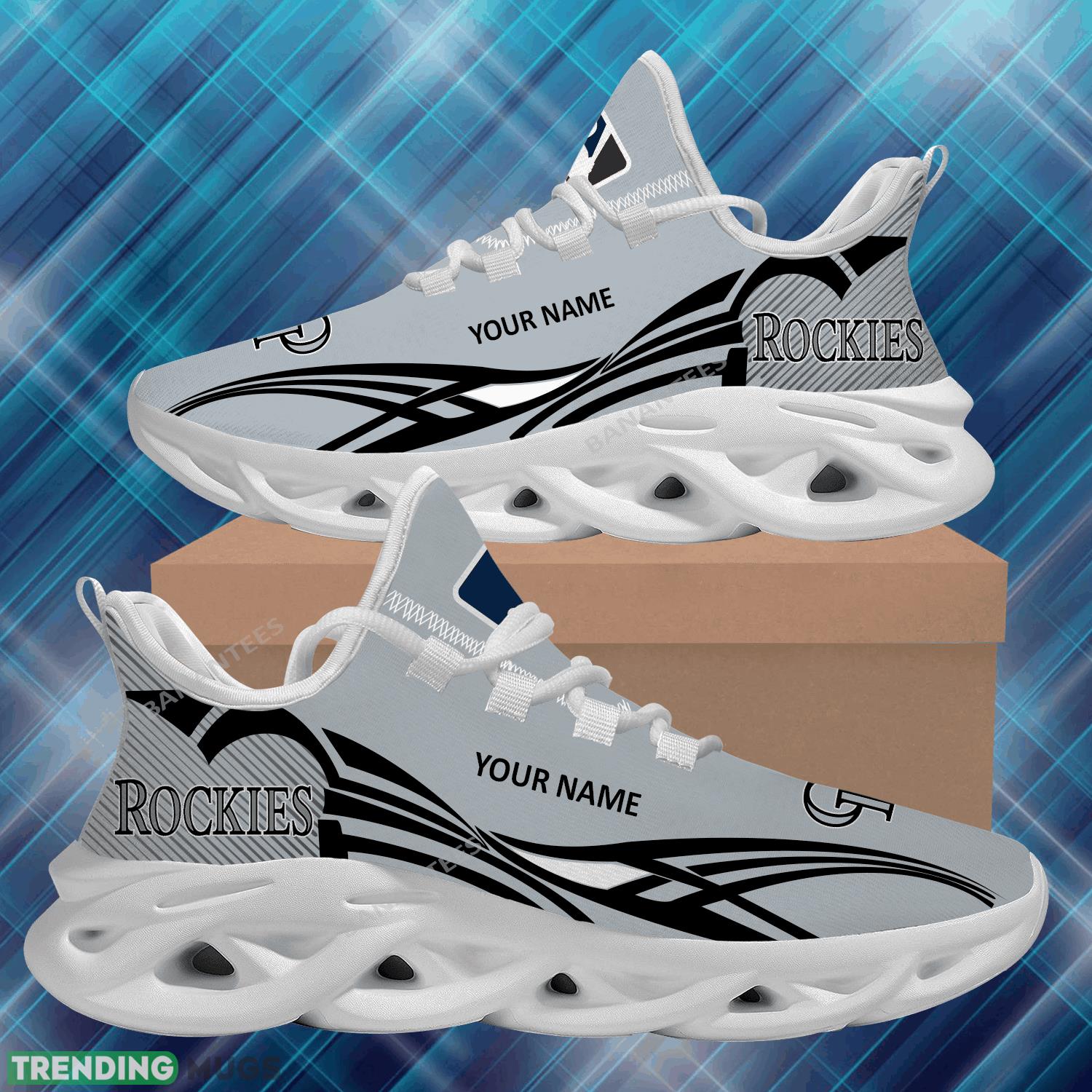 MLB Colorado Rockies Max Soul Shoes New Personalized Culture Running Sneaker Max Soul MLB Colorado Rockies Max Soul Shoes New Personalized Culture Running Sneaker Max Soul