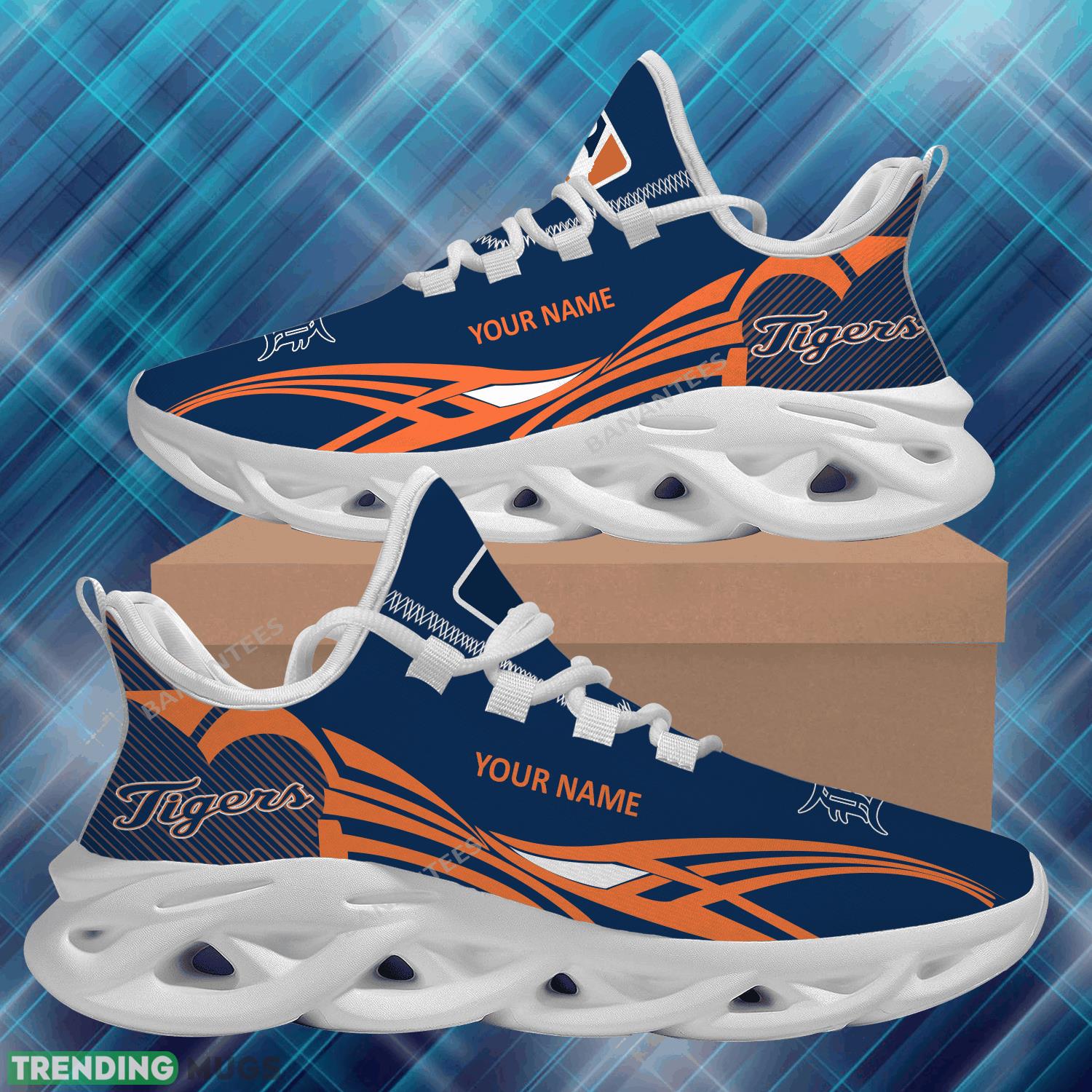 MLB Detroit Tigers Max Soul Shoes New Personalized Impression Sport Sneaker Max Soul MLB Detroit Tigers Max Soul Shoes New Personalized Impression Sport Sneaker Max Soul
