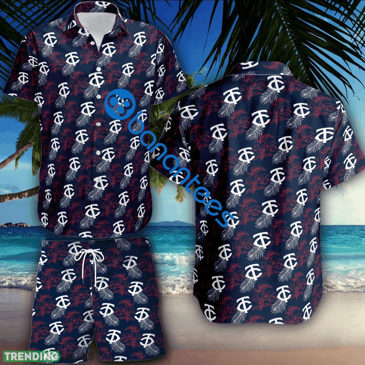MLB Minnesota Twins Combo Hawaiian Shirt & Short Logo Summer Beach - MLB Minnesota Twins Combo Hawaiian Shirt & Short Logo Summer Beach