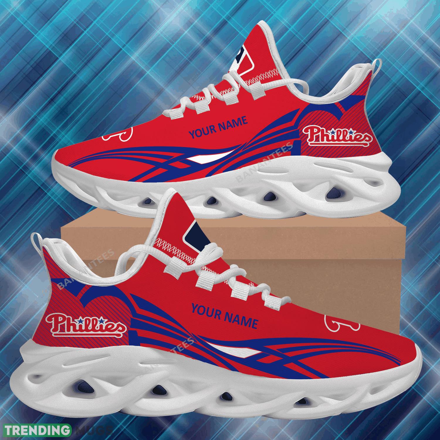 MLB Philadelphia Phillies Max Soul Shoes New Personalized Trendsetting Running Sneaker Max Soul MLB Philadelphia Phillies Max Soul Shoes New Personalized Trendsetting Running Sneaker Max Soul