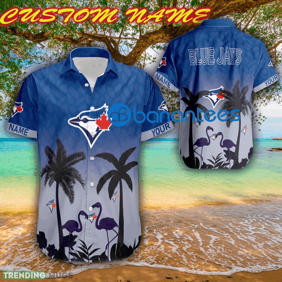 MLB Toronto Blue Jays Floral New 3D Hawaiian Shirt Gift For Fans Custom Name - MLB Toronto Blue Jays Floral New 3D Hawaiian Shirt Gift For Fans Custom Name