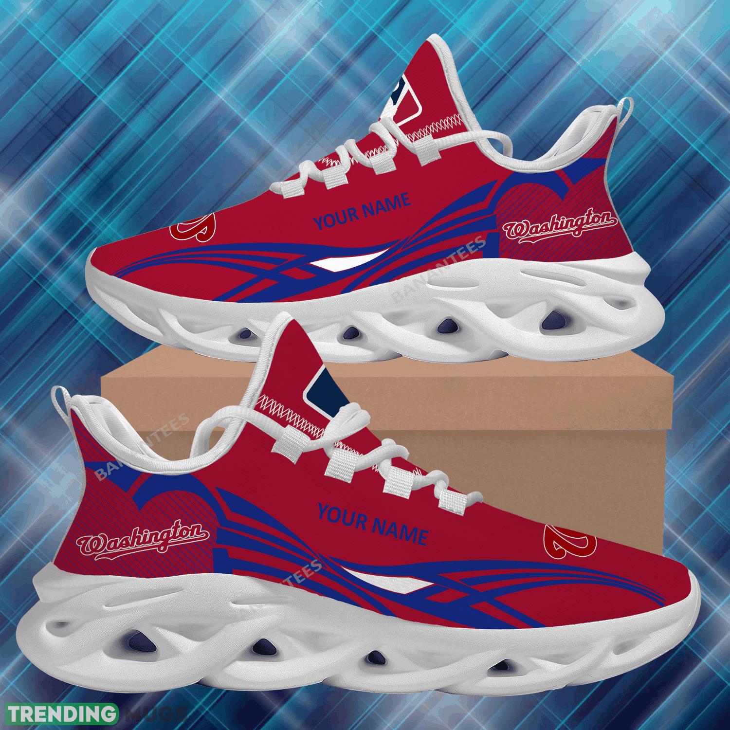 MLB Washington Nationals Max Soul Shoes New Personalized Fresh Running Sneaker Max Soul MLB Washington Nationals Max Soul Shoes New Personalized Fresh Running Sneaker Max Soul