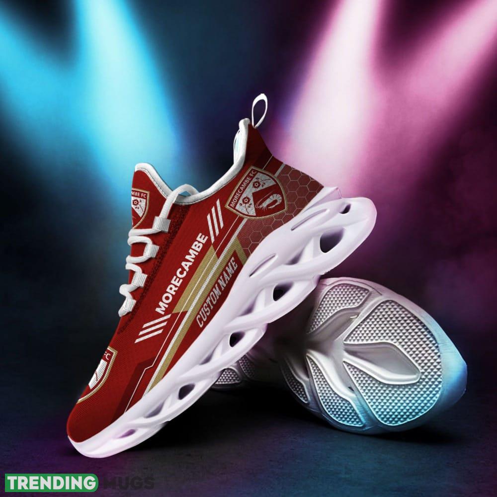 Morecambe Logo Custom Name Pattern 3D Max Soul Sneaker Shoes Max Soul Morecambe Logo Custom Name Pattern 3D Max Soul Sneaker Shoes Max Soul