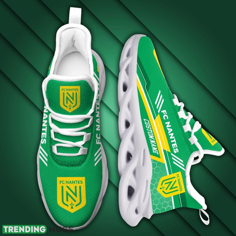 Nantes Logo Custom Name Pattern 3D Max Soul Sneaker Shoes Max Soul Nantes Logo Custom Name Pattern 3D Max Soul Sneaker Shoes Max Soul