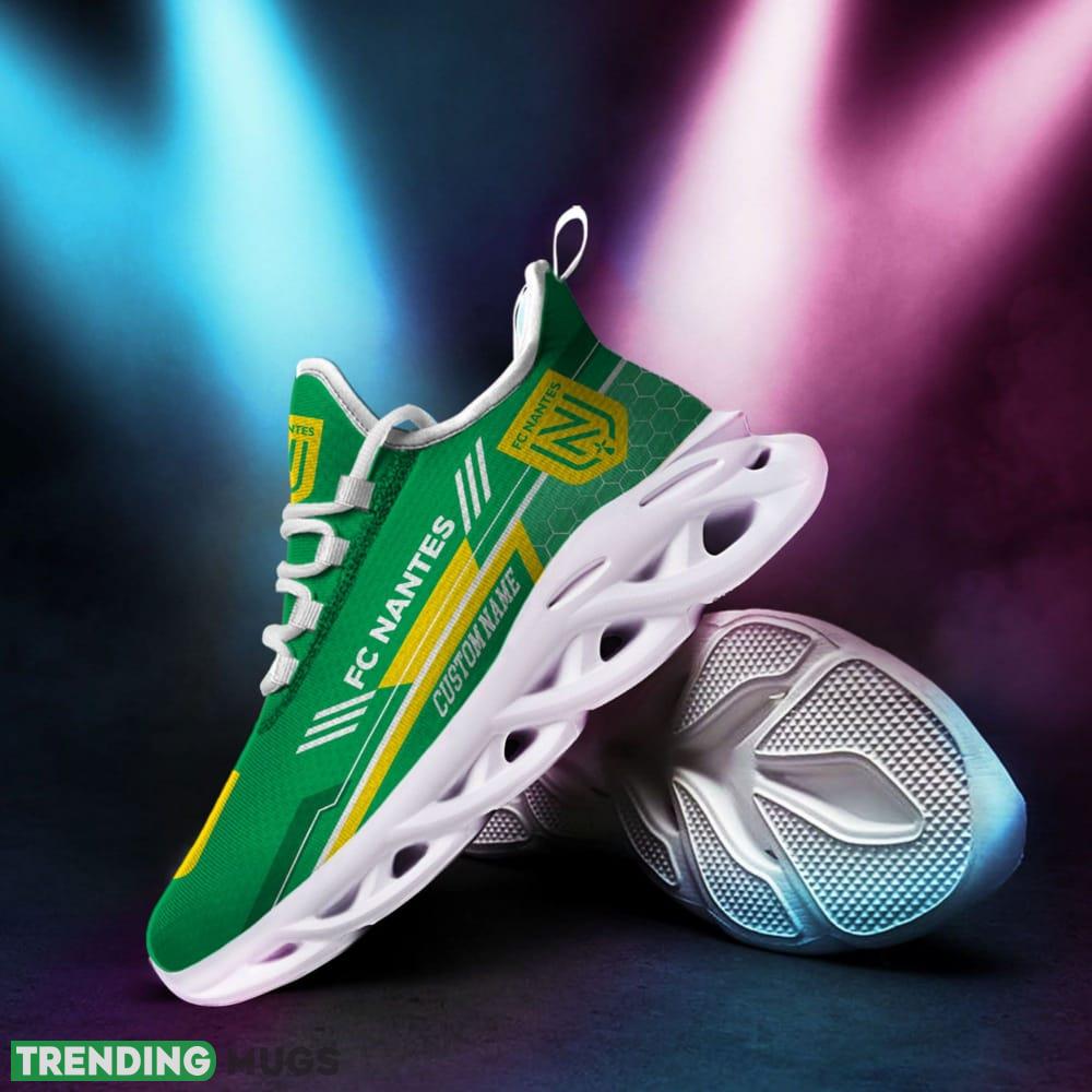 Nantes Logo Custom Name Pattern 3D Max Soul Sneaker Shoes Max Soul Nantes Logo Custom Name Pattern 3D Max Soul Sneaker Shoes Max Soul