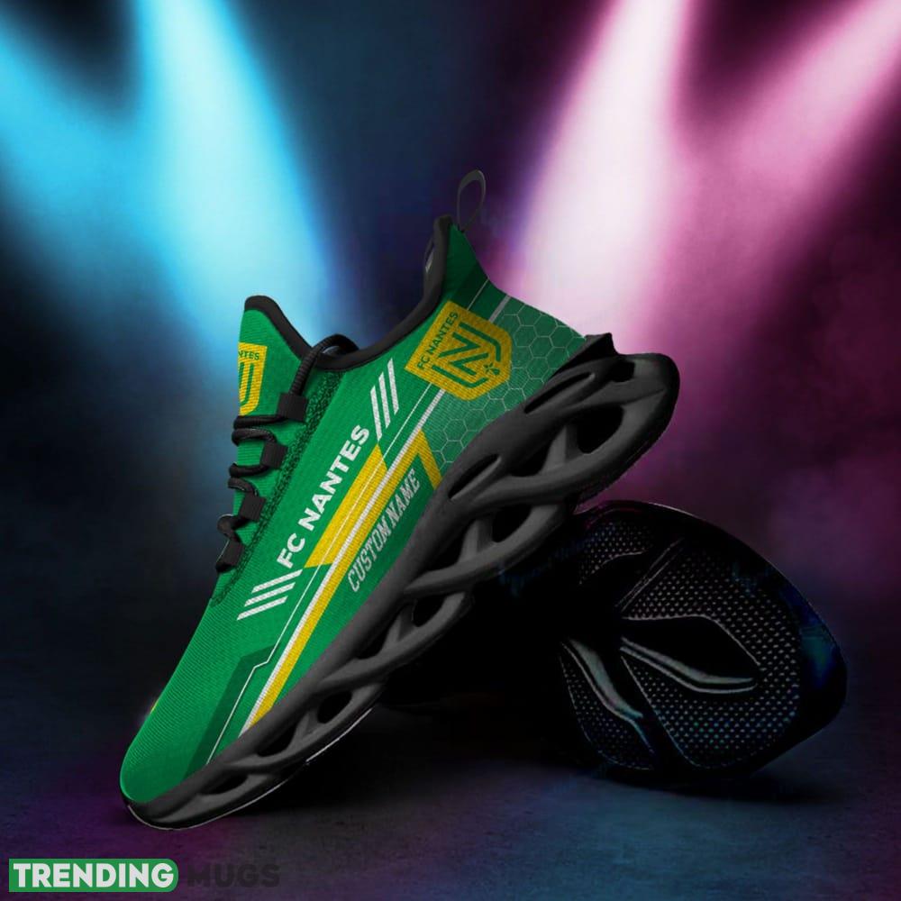 Nantes Logo Custom Name Pattern 3D Max Soul Sneaker Shoes Max Soul Nantes Logo Custom Name Pattern 3D Max Soul Sneaker Shoes Max Soul