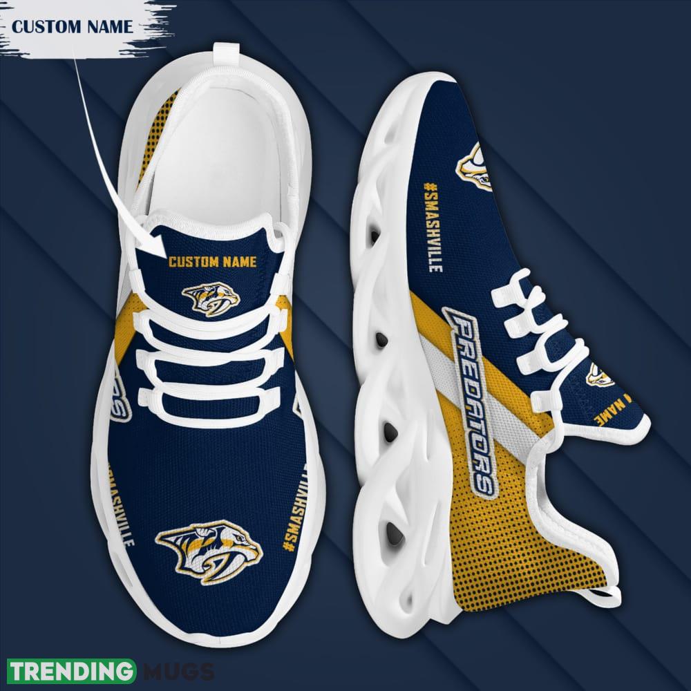 Nashville Predators Logo Custom Name Pattern 3D Max Soul Sneaker Shoes Max Soul Nashville Predators Logo Custom Name Pattern 3D Max Soul Sneaker Shoes Max Soul