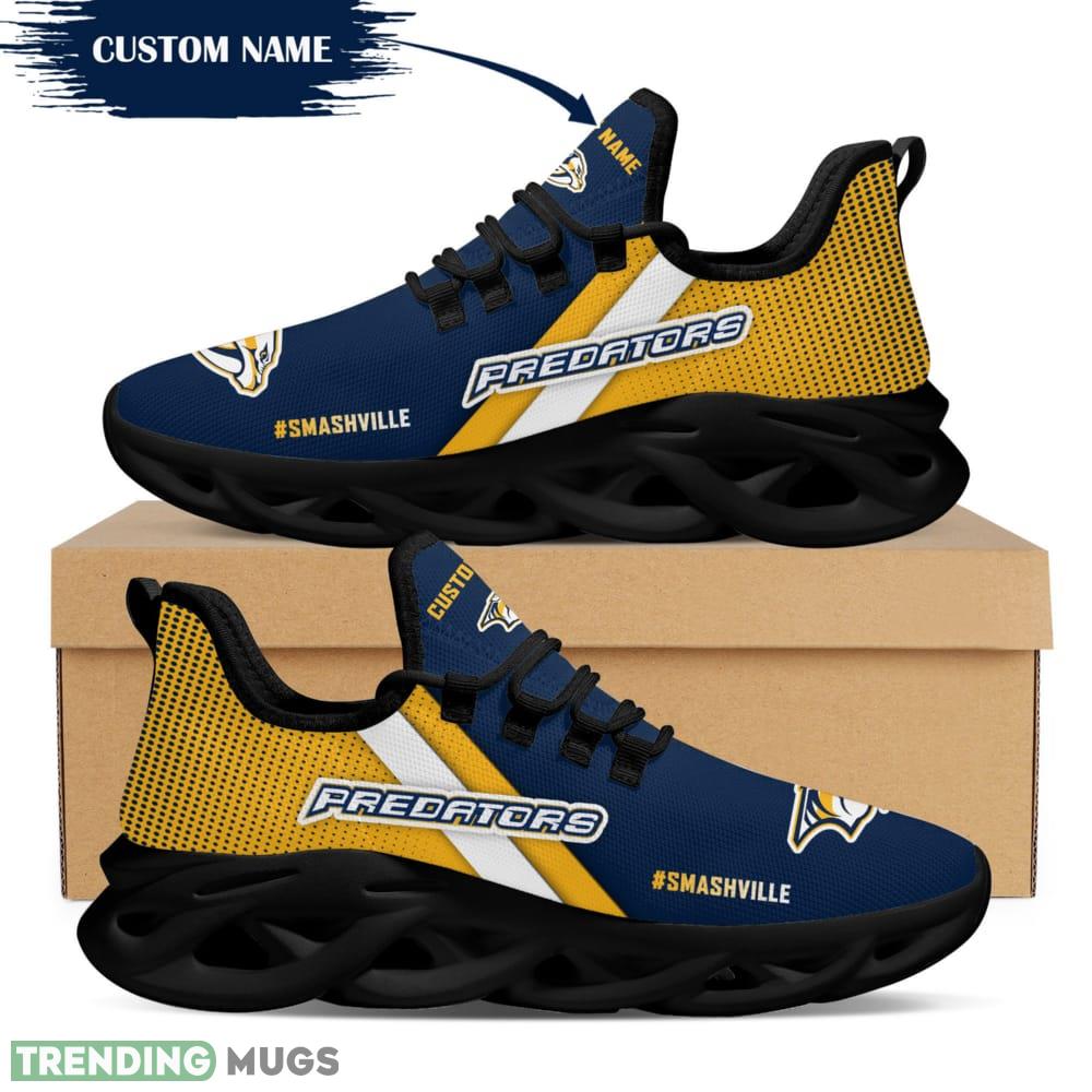 Nashville Predators Logo Custom Name Pattern 3D Max Soul Sneaker Shoes Max Soul Nashville Predators Logo Custom Name Pattern 3D Max Soul Sneaker Shoes Max Soul