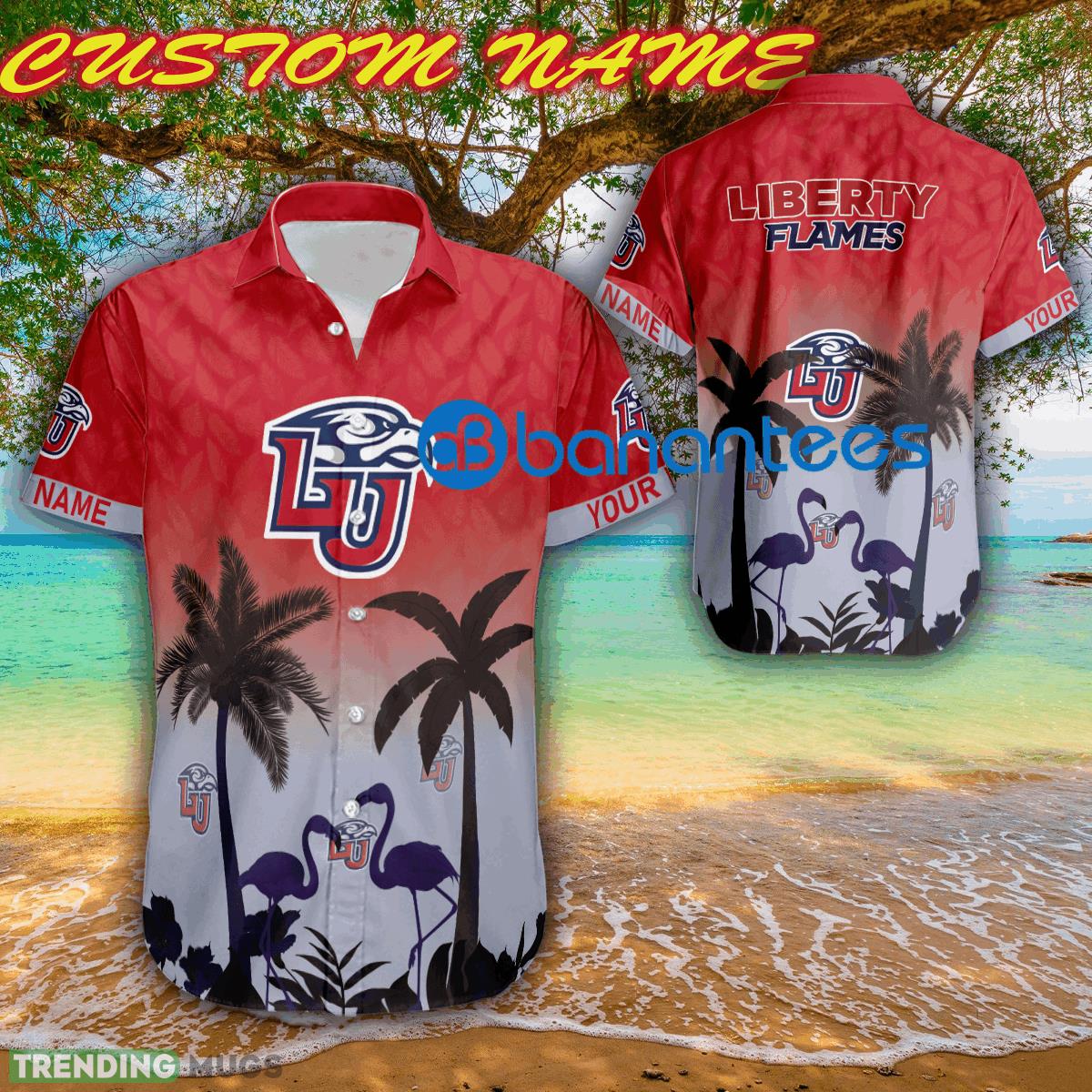 NCAA Liberty Flames Modern Logo AOP Hawaiian Shirt Men And Women Gift Custom Name - NCAA Liberty Flames Modern Logo AOP Hawaiian Shirt Men And Women Gift Custom Name NCAA Liberty Flames Modern Logo AOP Hawaiian Shirt Men And Women Gift Custom Name - NCAA Liberty Flames Modern Logo AOP Hawaiian Shirt Men And Women Gift Custom Name