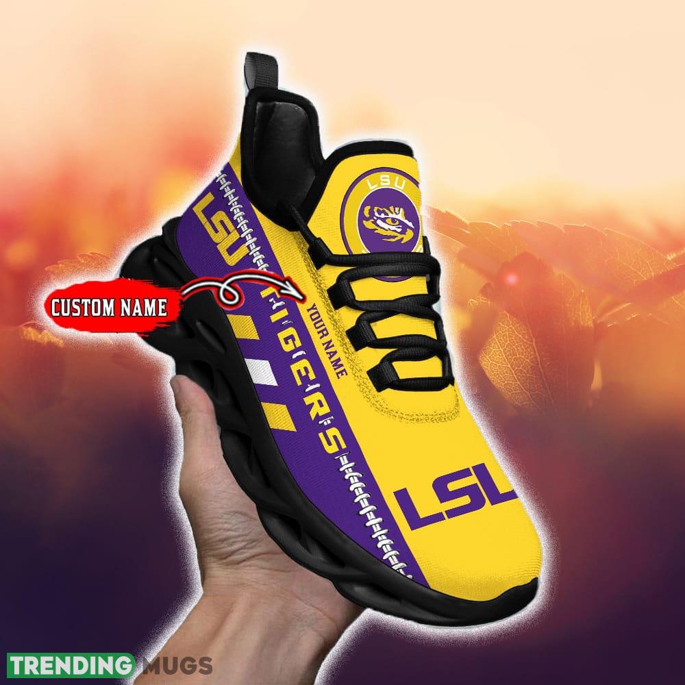 NCAA LSU Tigers Custom Name Max Soul Sneakers Clunky For Men Women Gift Shoes For Fans Hawaiian Shirt NCAA LSU Tigers Custom Name Max Soul Sneakers Clunky For Men Women Gift Shoes For Fans Hawaiian Shirt