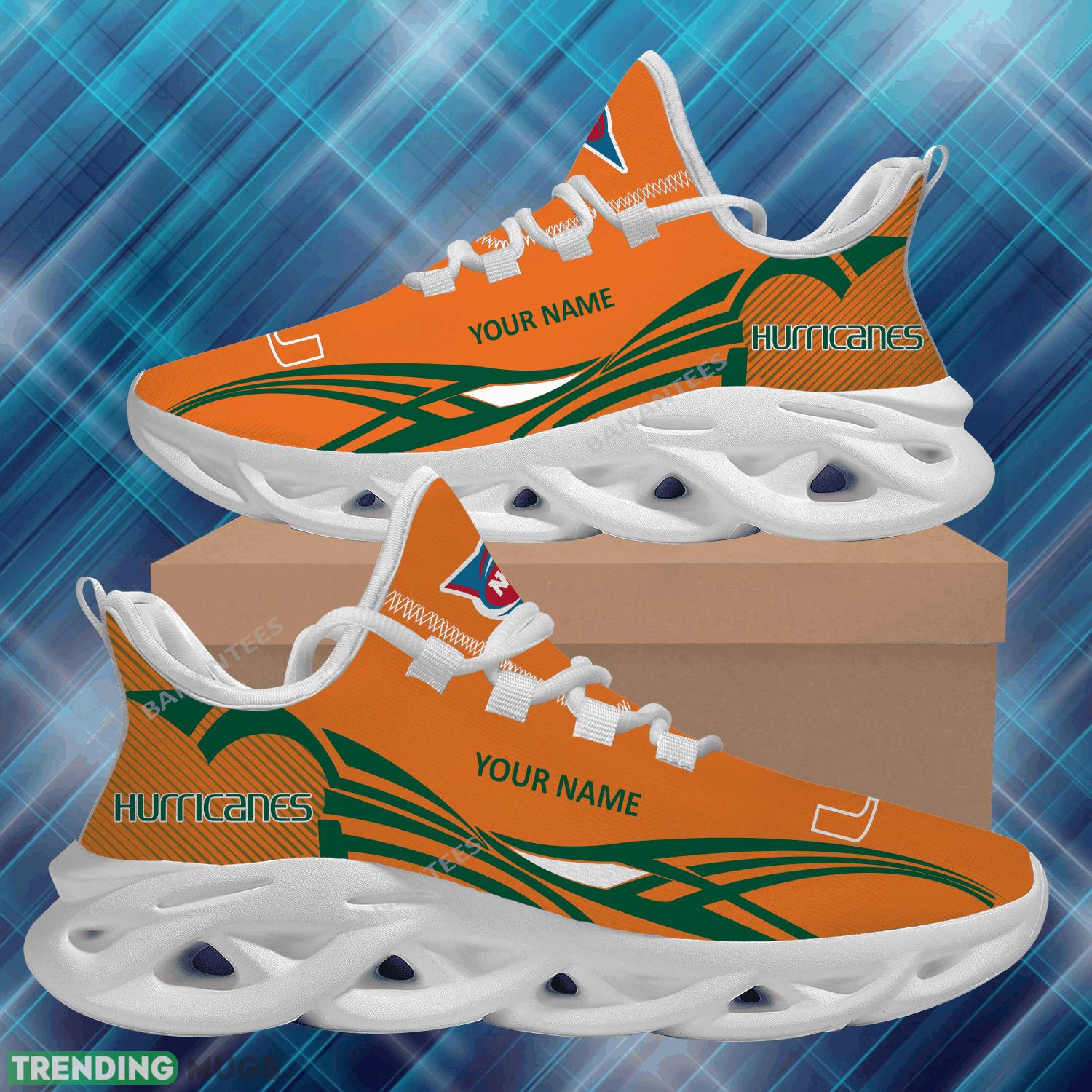 NCAA Miami (FL) Hurricanes Max Soul Shoes New Personalized Fashion forward Sport Sneaker Max Soul NCAA Miami (FL) Hurricanes Max Soul Shoes New Personalized Fashion forward Sport Sneaker Max Soul