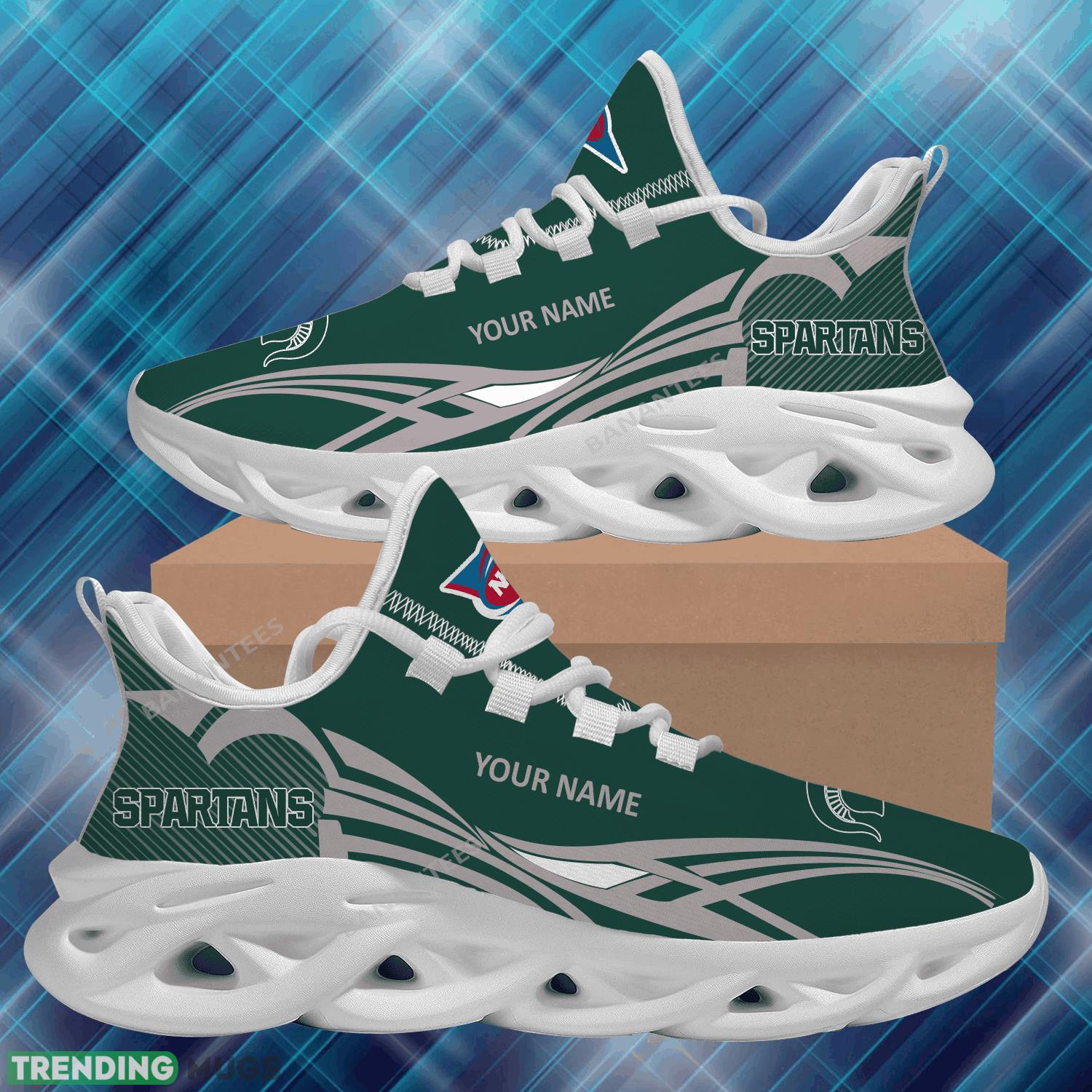 NCAA Michigan State Spartans Max Soul Shoes New Personalized Elegance Running Sneaker Max Soul NCAA Michigan State Spartans Max Soul Shoes New Personalized Elegance Running Sneaker Max Soul
