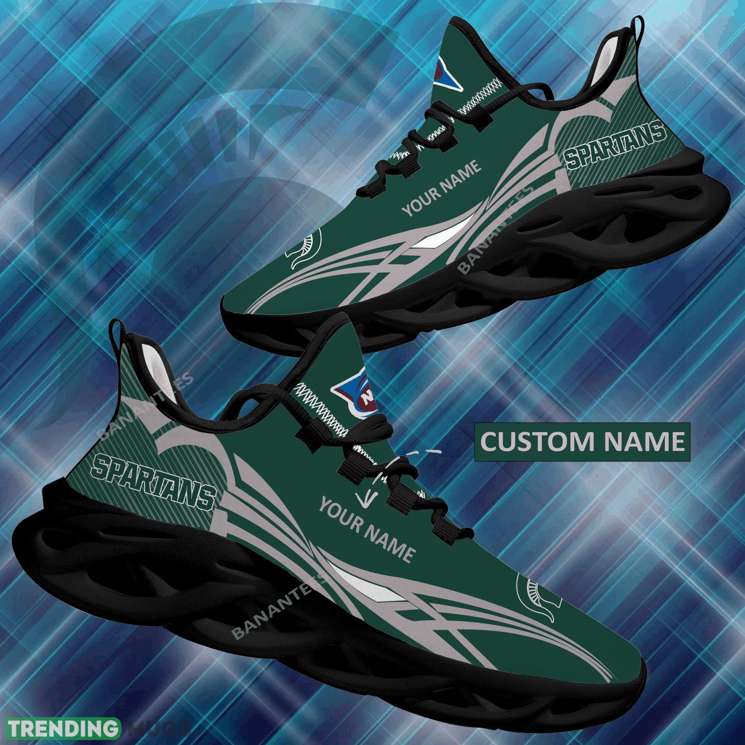 NCAA Michigan State Spartans Max Soul Shoes New Personalized Elegance Running Sneaker - NCAA Michigan State Spartans Max Soul Shoes Personalized Photo 1 NCAA Michigan State Spartans Max Soul Shoes New Personalized Elegance Running Sneaker - NCAA Michigan State Spartans Max Soul Shoes Personalized Photo 1