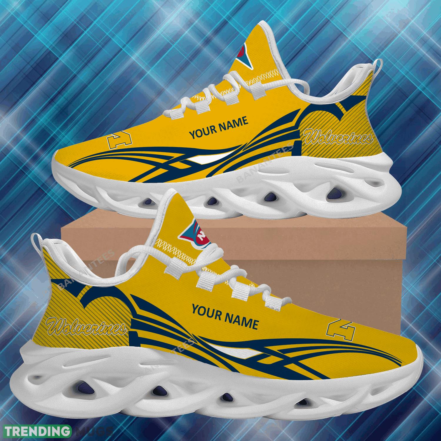 NCAA Michigan Wolverines Max Soul Shoes New Personalized Sleek Sport Sneaker Max Soul NCAA Michigan Wolverines Max Soul Shoes New Personalized Sleek Sport Sneaker Max Soul