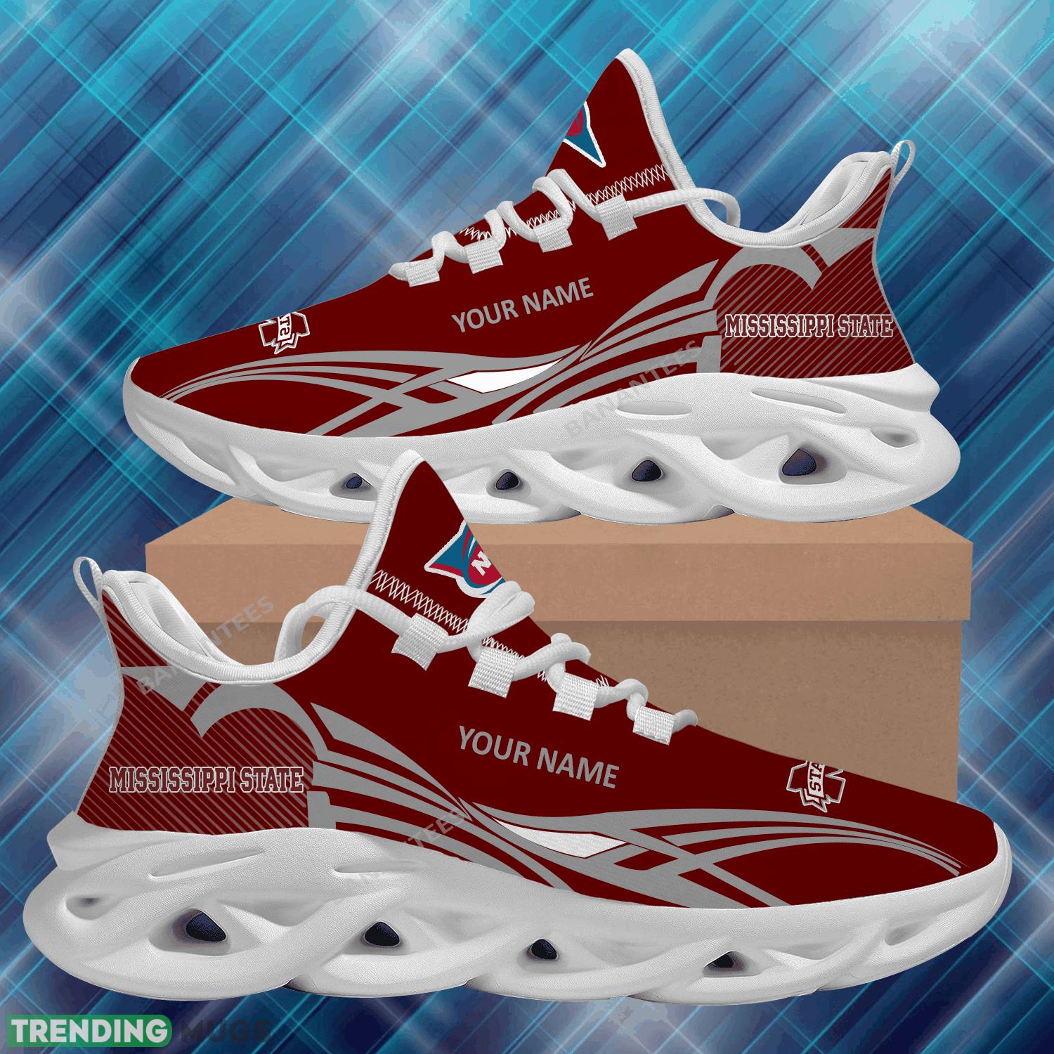 NCAA Mississippi State Bulldogs Max Soul Shoes New Personalized Modern Sport Sneaker Max Soul NCAA Mississippi State Bulldogs Max Soul Shoes New Personalized Modern Sport Sneaker Max Soul