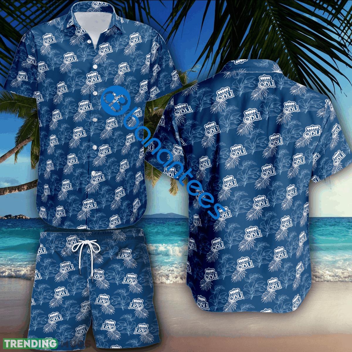 NCAA Old Dominion Monarchs Combo Hawaiian Shirt & Short Logo Summer Beach - NCAA Old Dominion Monarchs Combo Hawaiian Shirt & Short Logo Summer Beach