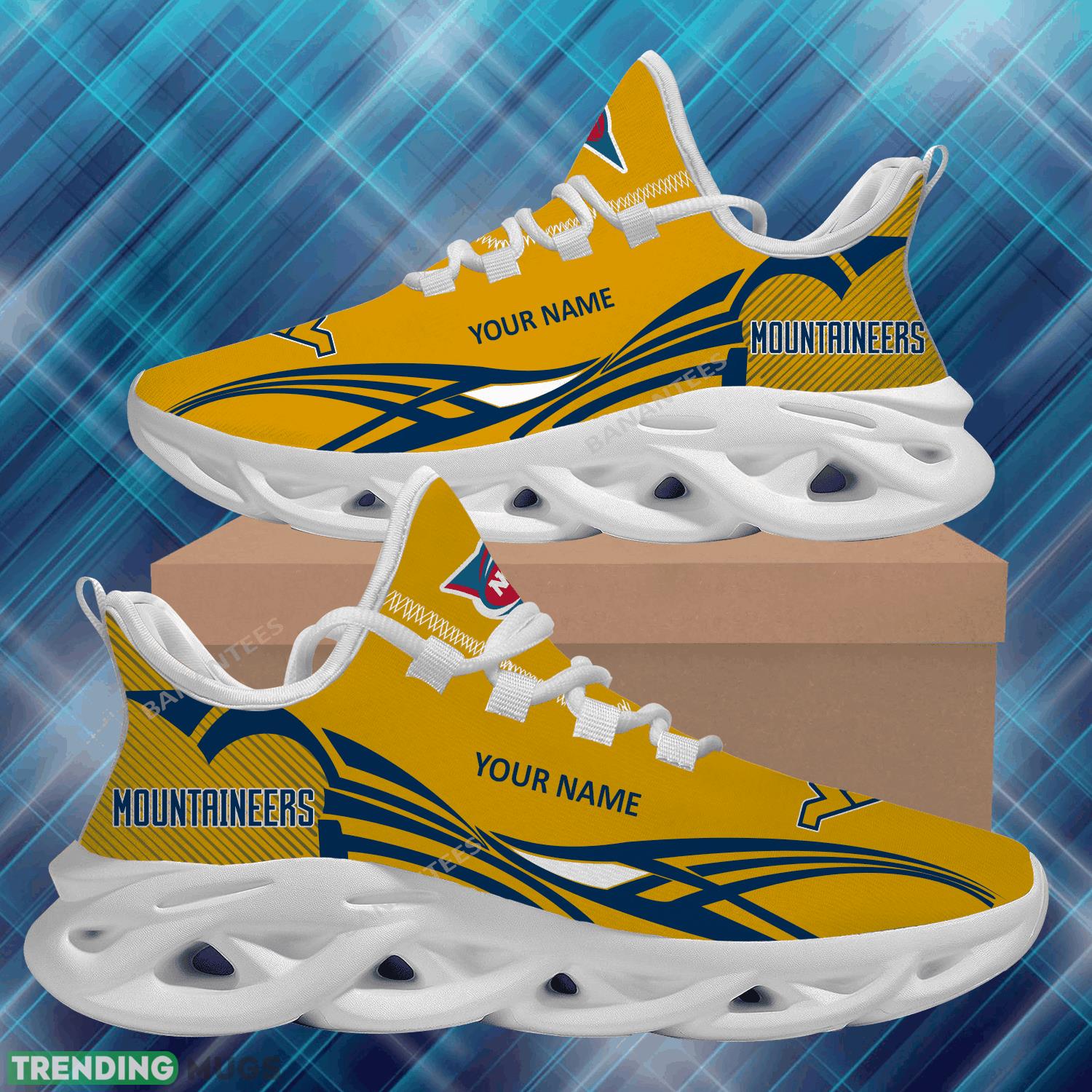 NCAA West Virginia Mountaineers Max Soul Shoes New Personalized Effortless Running Sneaker Max Soul NCAA West Virginia Mountaineers Max Soul Shoes New Personalized Effortless Running Sneaker Max Soul