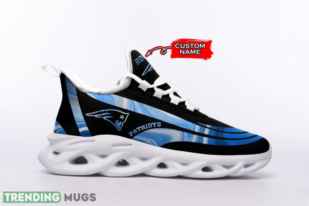 New England Patriots Logo Color Stripe Pattern Custom Name 3D Max Soul Sneaker Shoes Max Soul New England Patriots Logo Color Stripe Pattern Custom Name 3D Max Soul Sneaker Shoes Max Soul