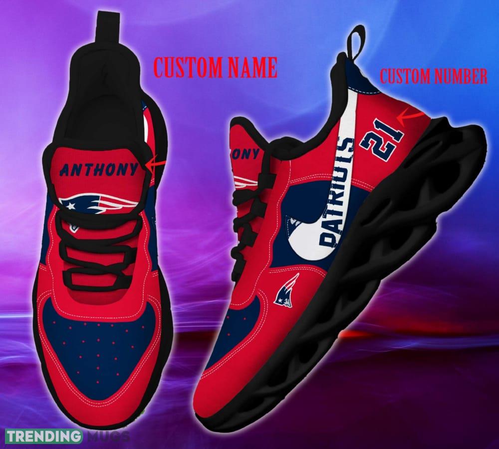 New England Patriots NFL Clunky Shoes Custom Number And Name Max Soul Sneakers Max Soul New England Patriots NFL Clunky Shoes Custom Number And Name Max Soul Sneakers Max Soul