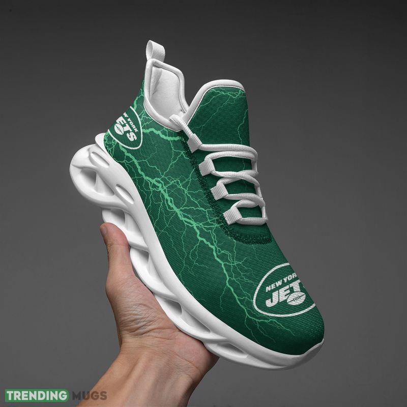 New York Jets Lightning Pattern Max Soul Shoes Fashion forward Running Sneakers Max Soul New York Jets Lightning Pattern Max Soul Shoes Fashion forward Running Sneakers Max Soul