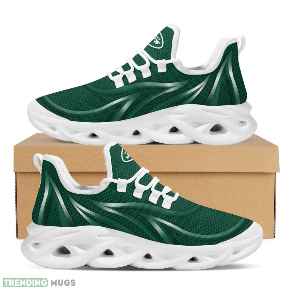 New York Jets Neon Flames Design Trending Max Soul Clunky Sneaker Shoes - New York Jets Neon Flames Design Trending Max Soul Clunky Sneaker Football Team Fans_1