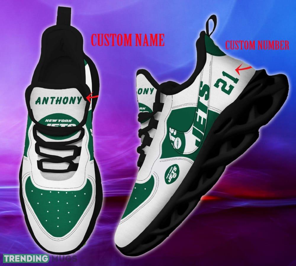New York Jets NFL Clunky Shoes Custom Number And Name Max Soul Sneakers Max Soul New York Jets NFL Clunky Shoes Custom Number And Name Max Soul Sneakers Max Soul