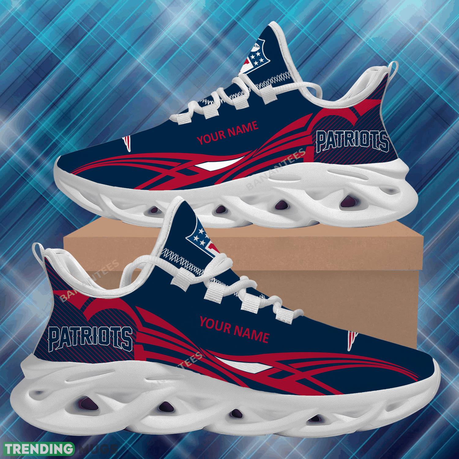 NFL New England Patriots Max Soul Shoes New Personalized Expressive Chunky Sneaker Max Soul NFL New England Patriots Max Soul Shoes New Personalized Expressive Chunky Sneaker Max Soul