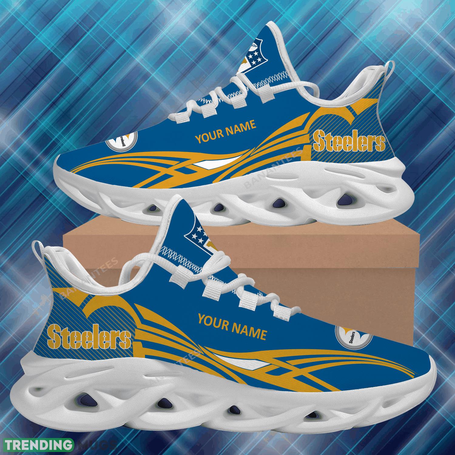 NFL Pittsburgh Steelers Max Soul Shoes New Personalized Creative Sport Sneaker Max Soul NFL Pittsburgh Steelers Max Soul Shoes New Personalized Creative Sport Sneaker Max Soul