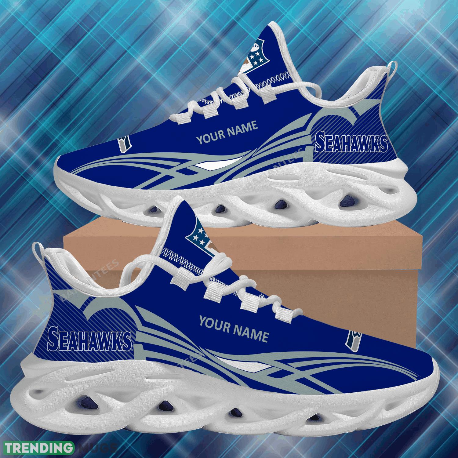 NFL Seattle Seahawks Max Soul Shoes New Personalized Fashion forward Running Sneaker Max Soul NFL Seattle Seahawks Max Soul Shoes New Personalized Fashion forward Running Sneaker Max Soul