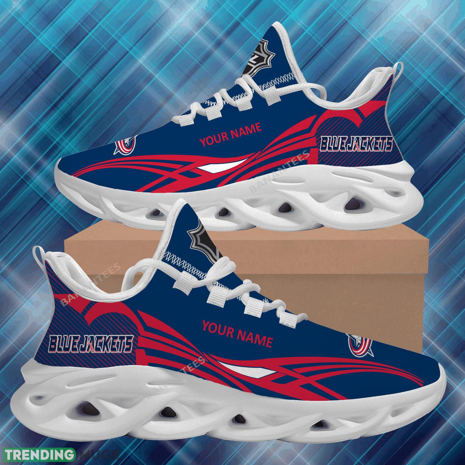 NHL Columbus Blue Jackets Max Soul Shoes New Personalized Aesthetic Running Sneaker Max Soul NHL Columbus Blue Jackets Max Soul Shoes New Personalized Aesthetic Running Sneaker Max Soul