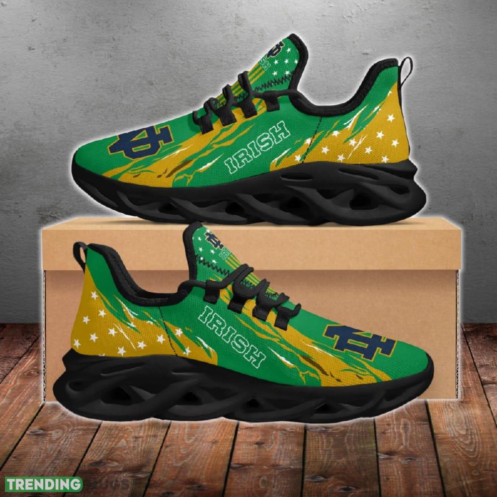 Notre Dame Fighting Irish Stars and Stripes Represent Chunky Shoes New Max Soul Sneakers Men Gift Max Soul Notre Dame Fighting Irish Stars and Stripes Represent Chunky Shoes New Max Soul Sneakers Men Gift Max Soul