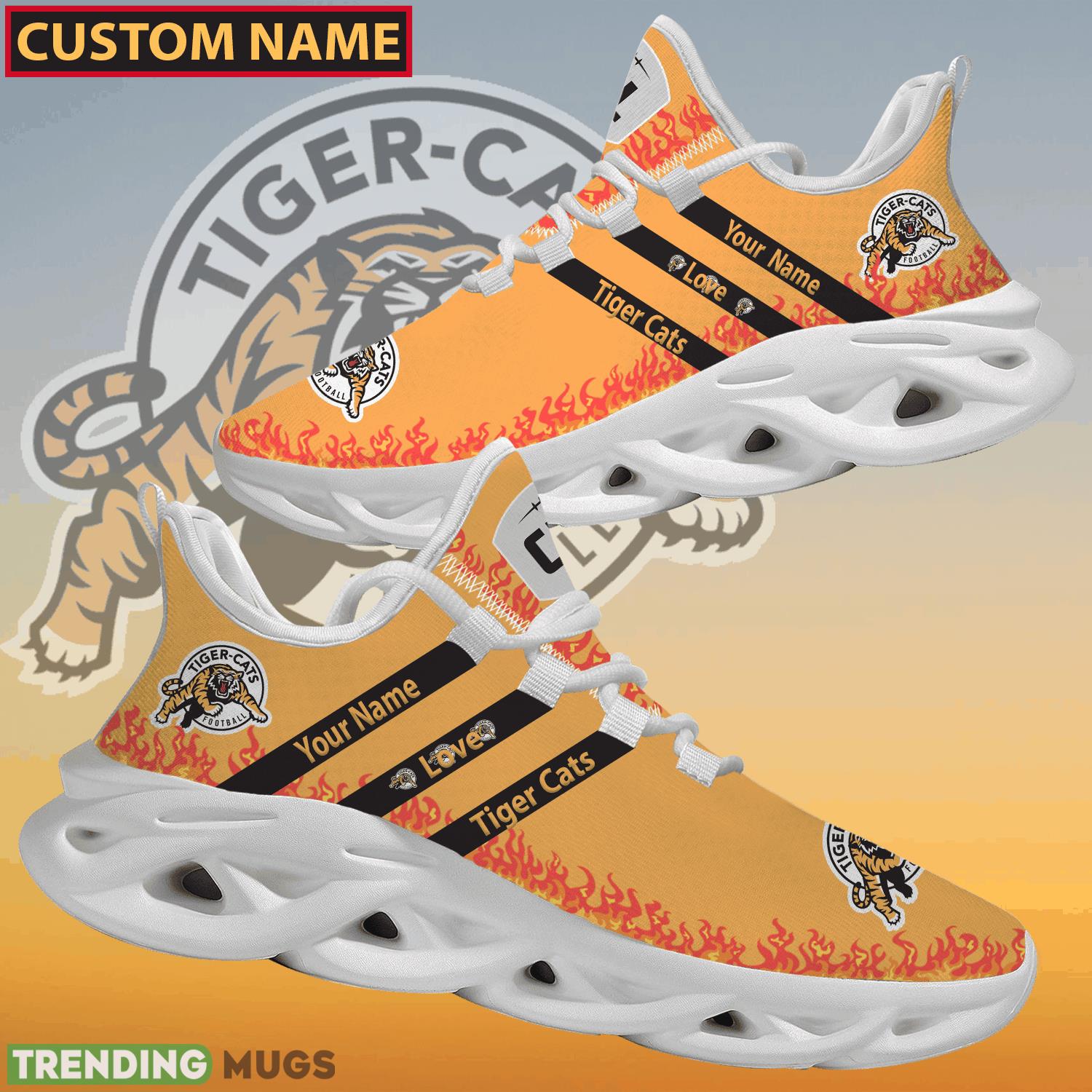 Personalized CFL Hamilton Tiger Cats Logo New Style Max Soul Shoes For Lover Max Soul Personalized CFL Hamilton Tiger Cats Logo New Style Max Soul Shoes For Lover Max Soul