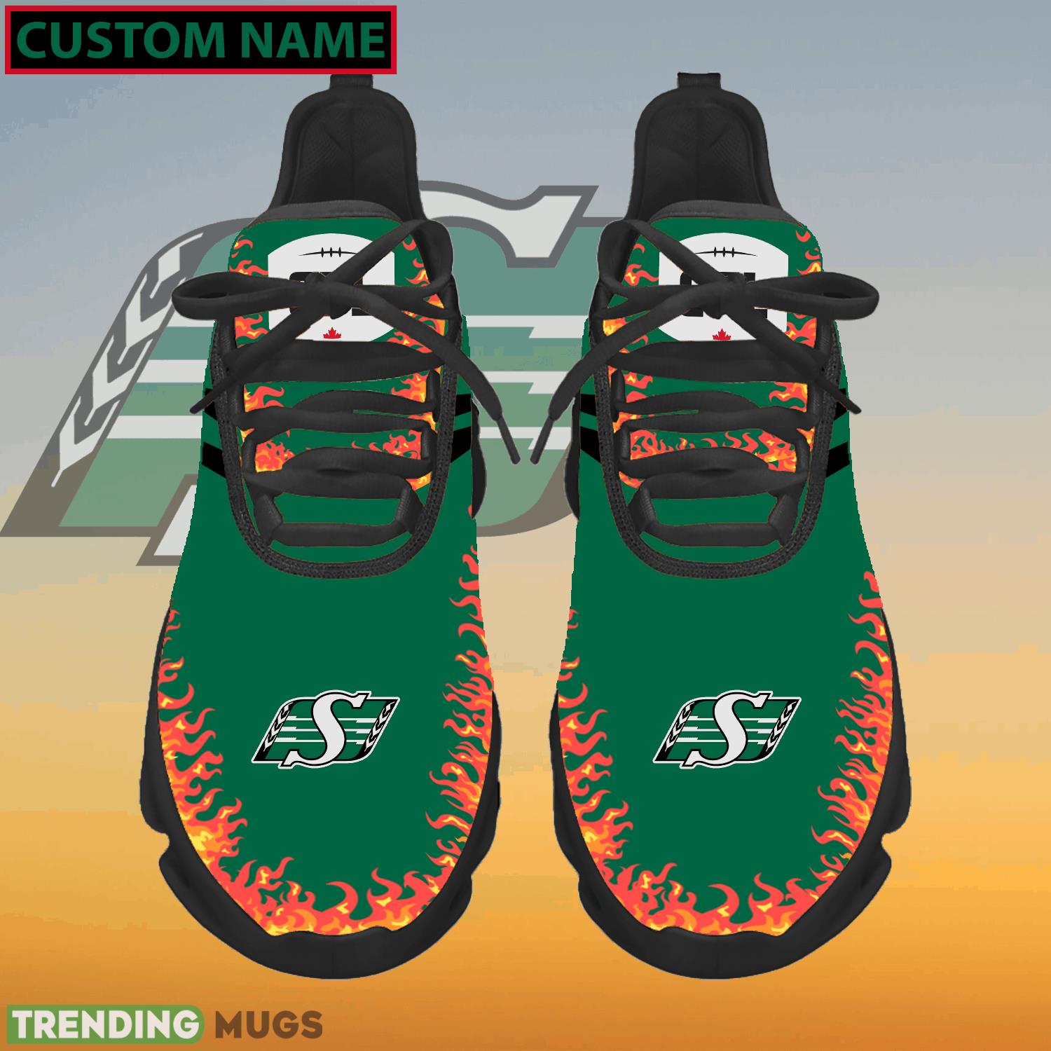 Personalized CFL Saskatchewan Roughriders Logo New Style Max Soul Shoes For Men And Women - CFL Saskatchewan Roughriders Logo Love Personalized Max Soul Shoes Photo 1 Personalized CFL Saskatchewan Roughriders Logo New Style Max Soul Shoes For Men And Women - CFL Saskatchewan Roughriders Logo Love Personalized Max Soul Shoes Photo 1