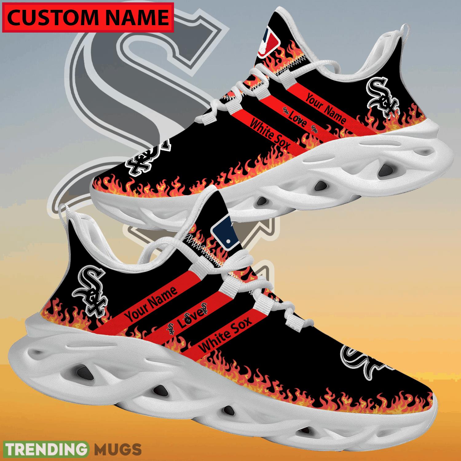 Personalized MLB Chicago White Sox Logo New Style Max Soul Shoes For Men And Women Max Soul Personalized MLB Chicago White Sox Logo New Style Max Soul Shoes For Men And Women Max Soul