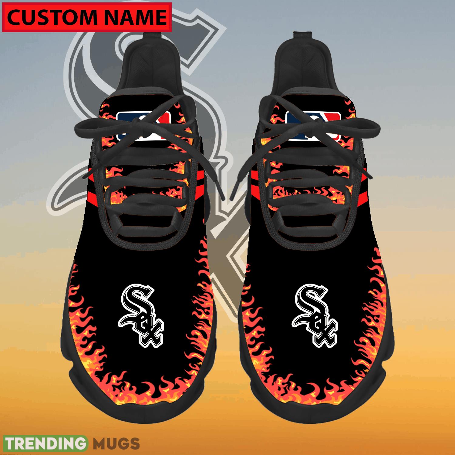Personalized MLB Chicago White Sox Logo New Style Max Soul Shoes For Men And Women - MLB Chicago White Sox Logo Love Personalized Max Soul Shoes Photo 1 Personalized MLB Chicago White Sox Logo New Style Max Soul Shoes For Men And Women - MLB Chicago White Sox Logo Love Personalized Max Soul Shoes Photo 1