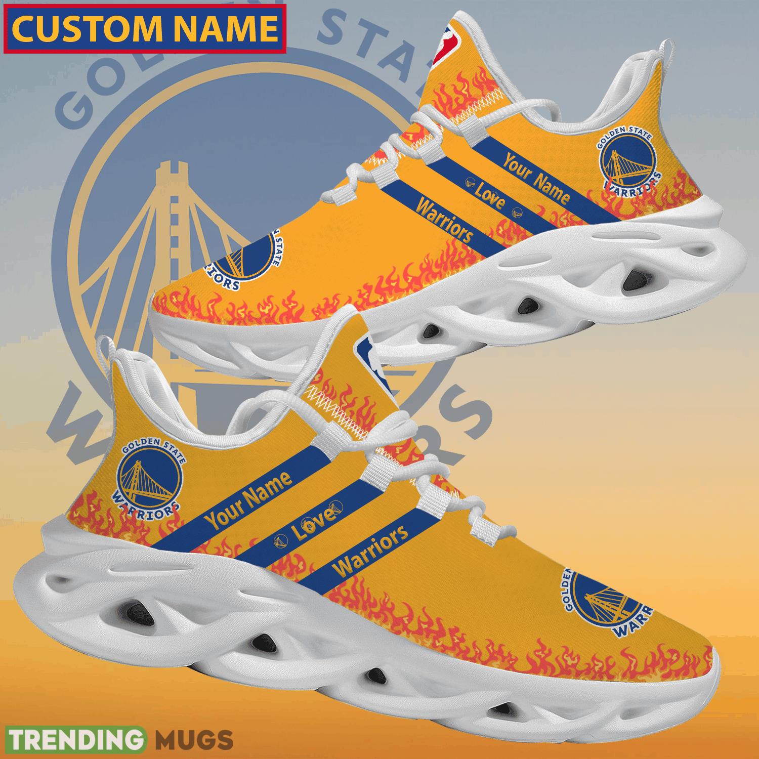 Personalized NBA Golden State Warriors Logo New Style Max Soul Shoes For Lover Max Soul Personalized NBA Golden State Warriors Logo New Style Max Soul Shoes For Lover Max Soul