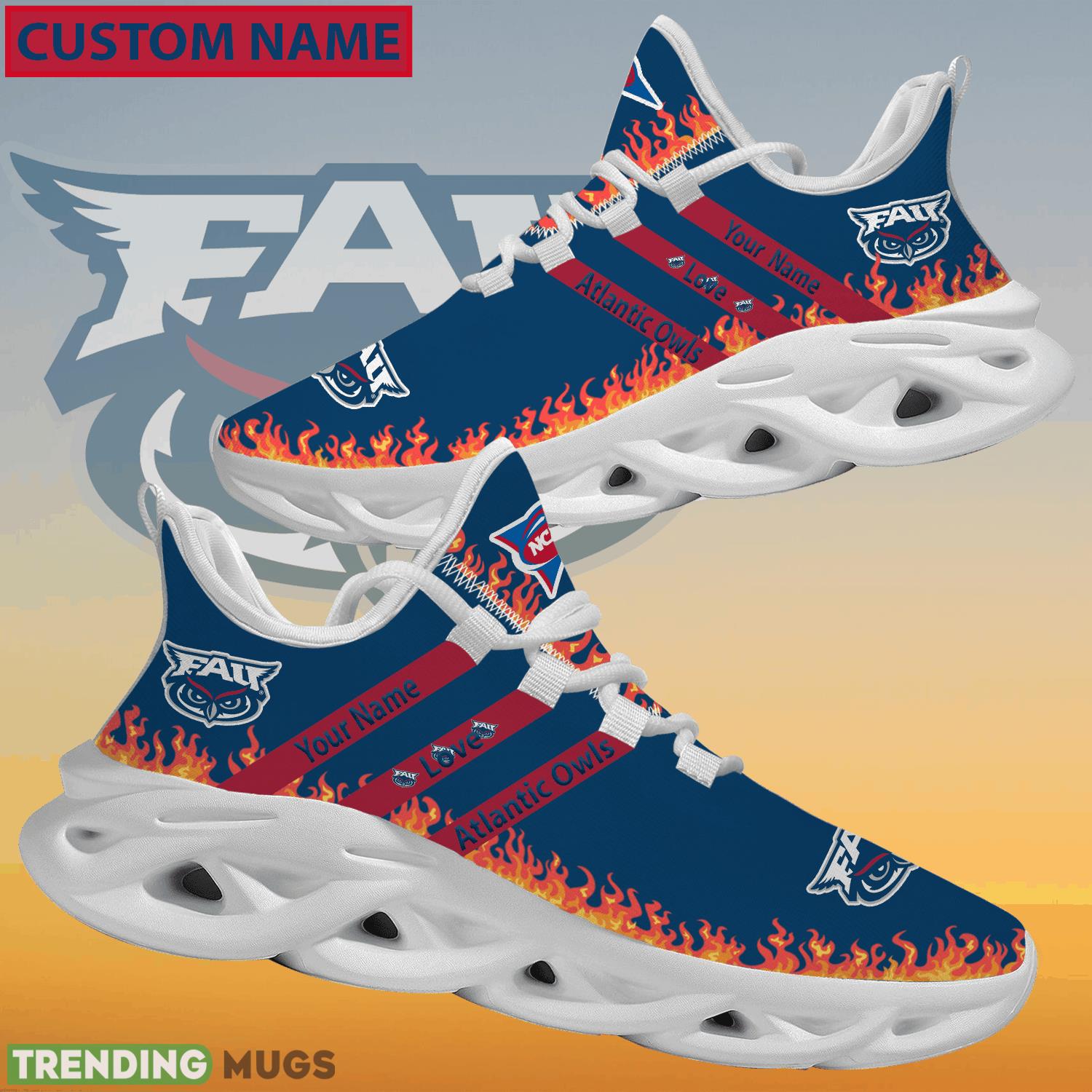 Personalized NCAA Florida Atlantic Owls Logo New Style Max Soul Shoes For Men And Women Max Soul Personalized NCAA Florida Atlantic Owls Logo New Style Max Soul Shoes For Men And Women Max Soul