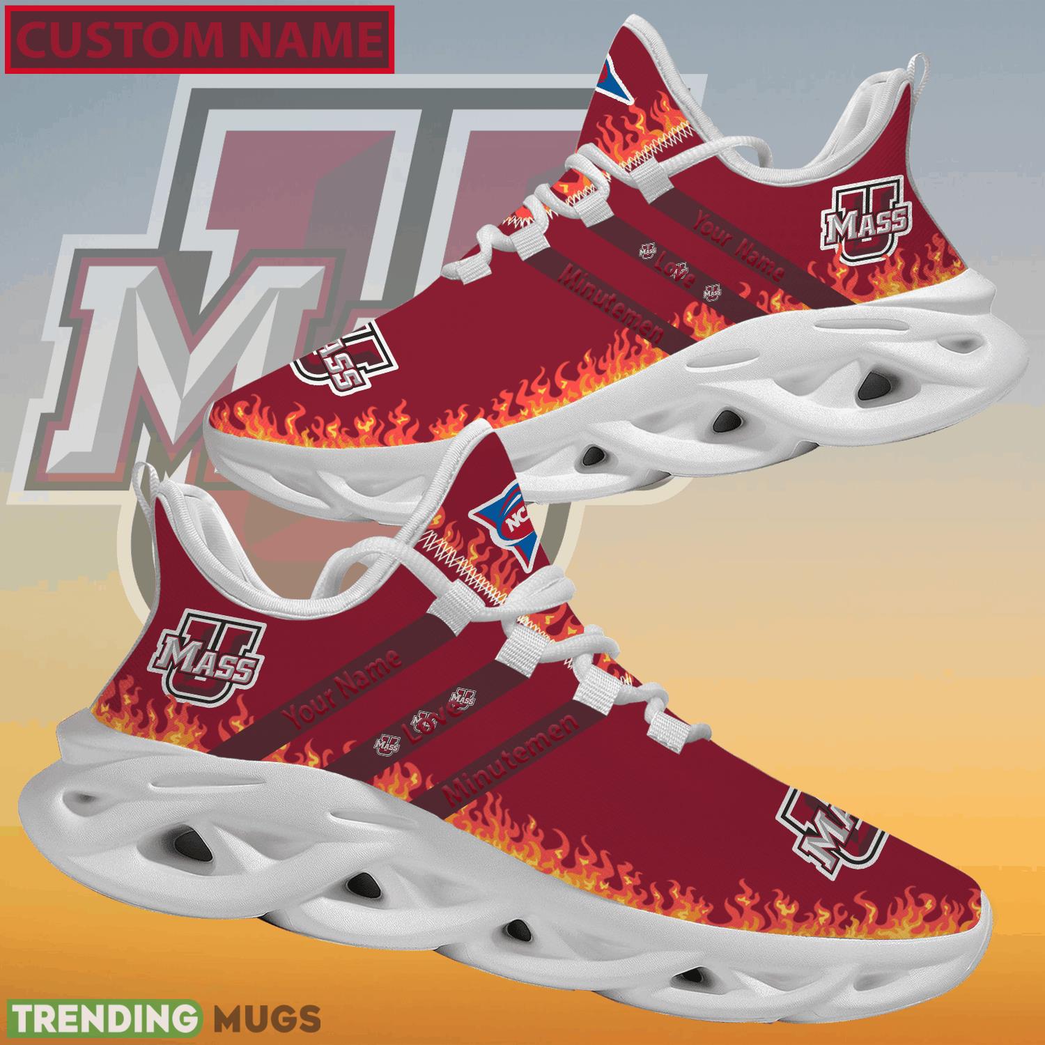 Personalized NCAA Massachusetts Minutemen Logo New Style Max Soul Shoes For Fans Max Soul Personalized NCAA Massachusetts Minutemen Logo New Style Max Soul Shoes For Fans Max Soul
