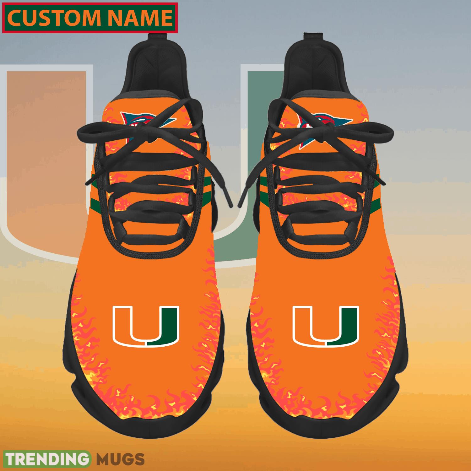 Personalized NCAA Miami (FL) Hurricanes Logo New Style Max Soul Shoes For Men And Women - NCAA Miami (FL) Hurricanes Logo Love Personalized Max Soul Shoes Photo 1 Personalized NCAA Miami (FL) Hurricanes Logo New Style Max Soul Shoes For Men And Women - NCAA Miami (FL) Hurricanes Logo Love Personalized Max Soul Shoes Photo 1