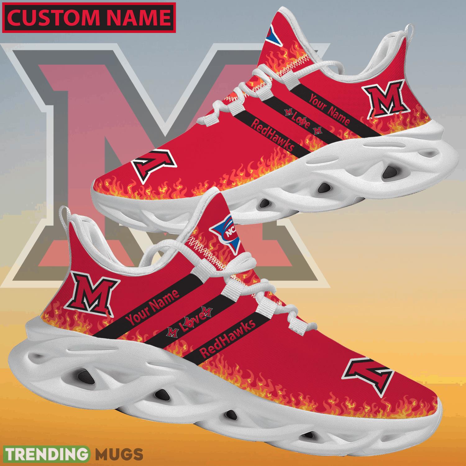 Personalized NCAA Miami (OH) RedHawks Logo New Style Max Soul Shoes For Fans Max Soul Personalized NCAA Miami (OH) RedHawks Logo New Style Max Soul Shoes For Fans Max Soul