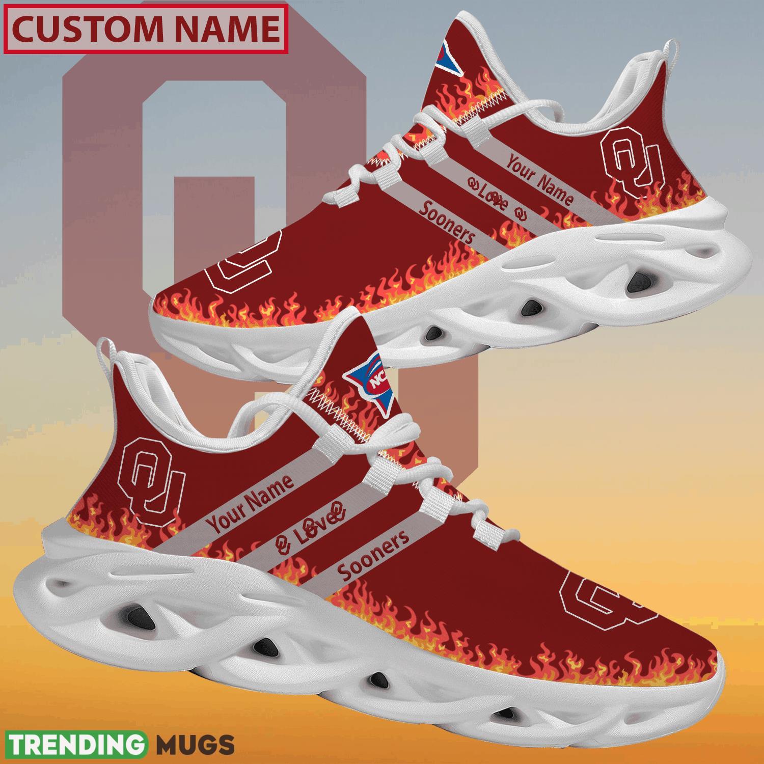 Personalized NCAA Oklahoma Sooners Logo New Style Max Soul Shoes For Fans Max Soul Personalized NCAA Oklahoma Sooners Logo New Style Max Soul Shoes For Fans Max Soul