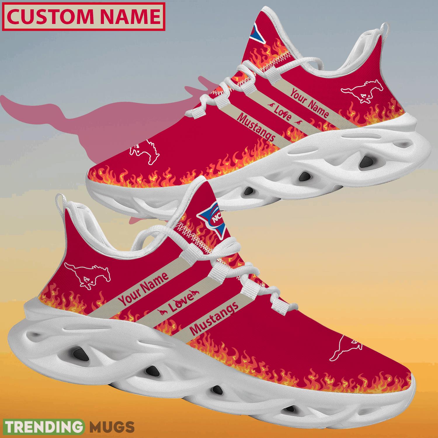 Personalized NCAA SMU Mustangs Logo New Style Max Soul Shoes For Men And Women Max Soul Personalized NCAA SMU Mustangs Logo New Style Max Soul Shoes For Men And Women Max Soul