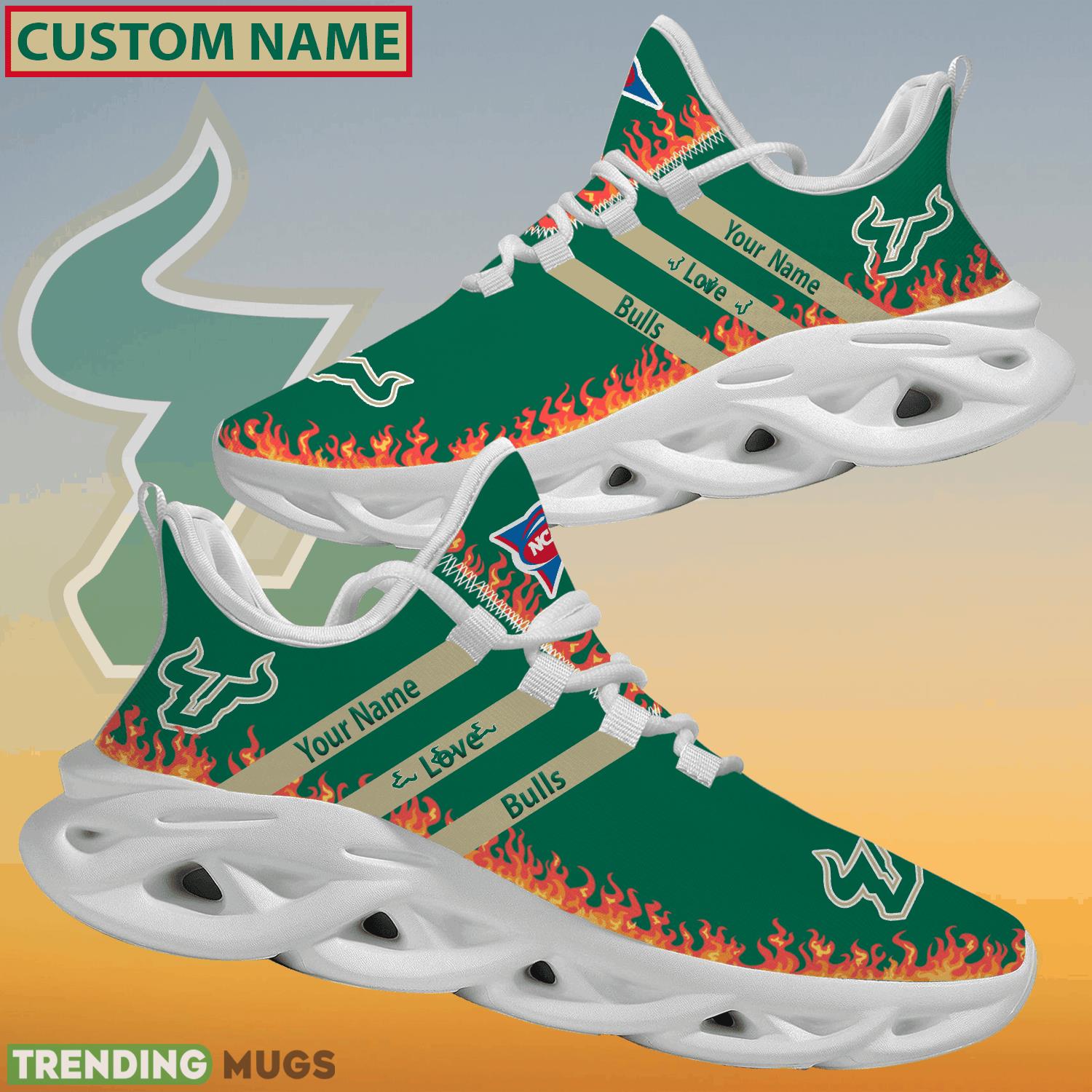 Personalized NCAA South Florida Bulls Logo New Style Max Soul Shoes For Fans Max Soul Personalized NCAA South Florida Bulls Logo New Style Max Soul Shoes For Fans Max Soul