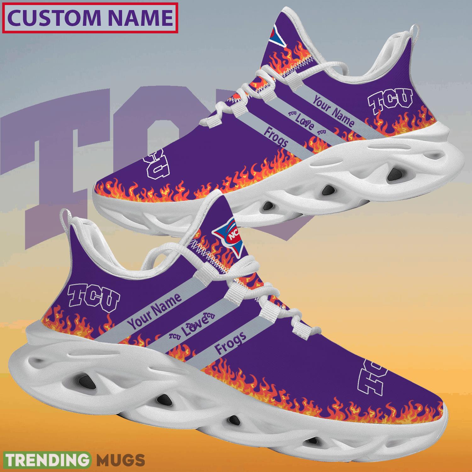 Personalized NCAA TCU Horned Frogs Logo New Style Max Soul Shoes For Men And Women Max Soul Personalized NCAA TCU Horned Frogs Logo New Style Max Soul Shoes For Men And Women Max Soul