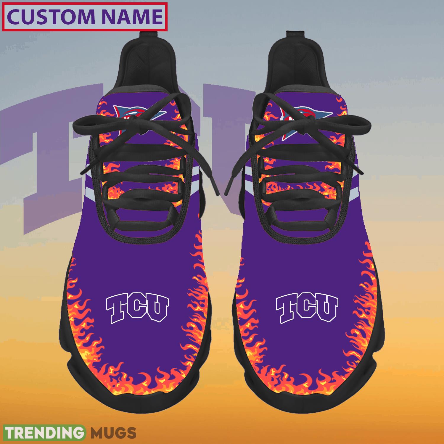 Personalized NCAA TCU Horned Frogs Logo New Style Max Soul Shoes For Men And Women - NCAA TCU Horned Frogs Logo Love Personalized Max Soul Shoes Photo 1 Personalized NCAA TCU Horned Frogs Logo New Style Max Soul Shoes For Men And Women - NCAA TCU Horned Frogs Logo Love Personalized Max Soul Shoes Photo 1