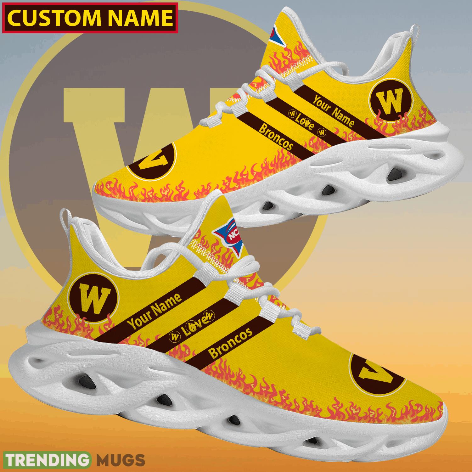 Personalized NCAA Western Michigan Broncos Logo New Style Max Soul Shoes For Men And Women Max Soul Personalized NCAA Western Michigan Broncos Logo New Style Max Soul Shoes For Men And Women Max Soul