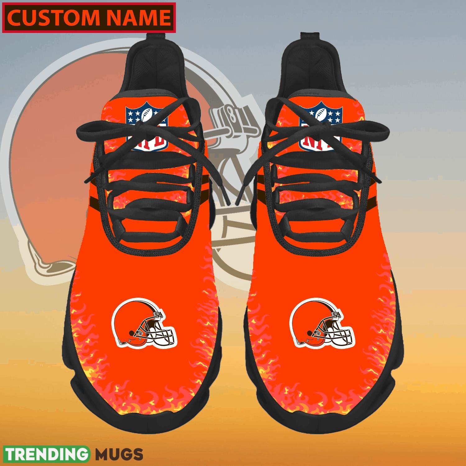Personalized NFL Cleveland Browns Logo New Style Max Soul Shoes For Men And Women - NFL Cleveland Browns Logo Love Personalized Max Soul Shoes Photo 1 Personalized NFL Cleveland Browns Logo New Style Max Soul Shoes For Men And Women - NFL Cleveland Browns Logo Love Personalized Max Soul Shoes Photo 1