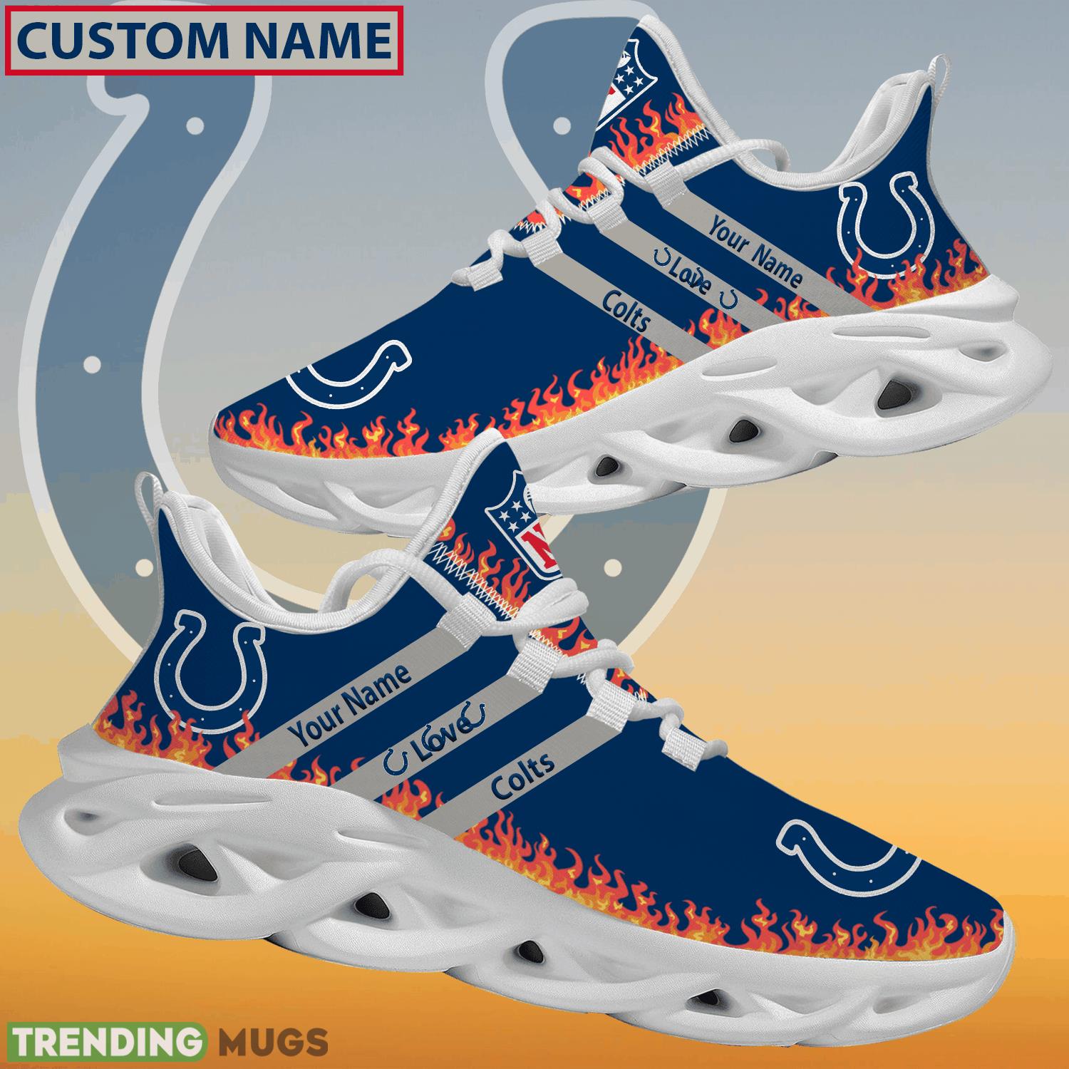 Personalized NFL Indianapolis Colts Logo New Style Max Soul Shoes For Fans Max Soul Personalized NFL Indianapolis Colts Logo New Style Max Soul Shoes For Fans Max Soul