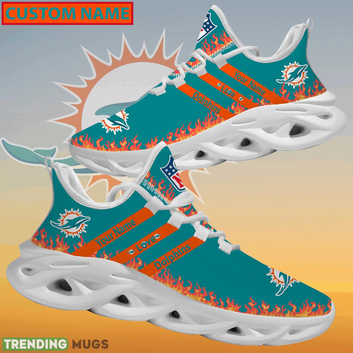Personalized NFL Miami Dolphins Logo New Style Max Soul Shoes For Men And Women Max Soul Personalized NFL Miami Dolphins Logo New Style Max Soul Shoes For Men And Women Max Soul